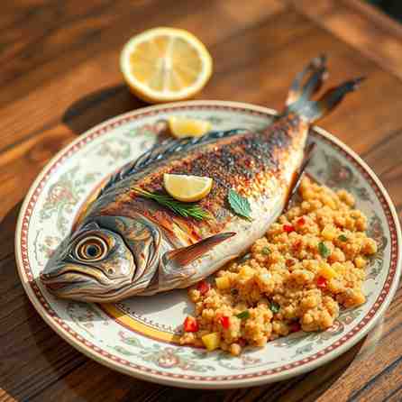 Healthy Ivorian Grilled Fish (Poisson Braisé) with Attiéké - Easy Recipe